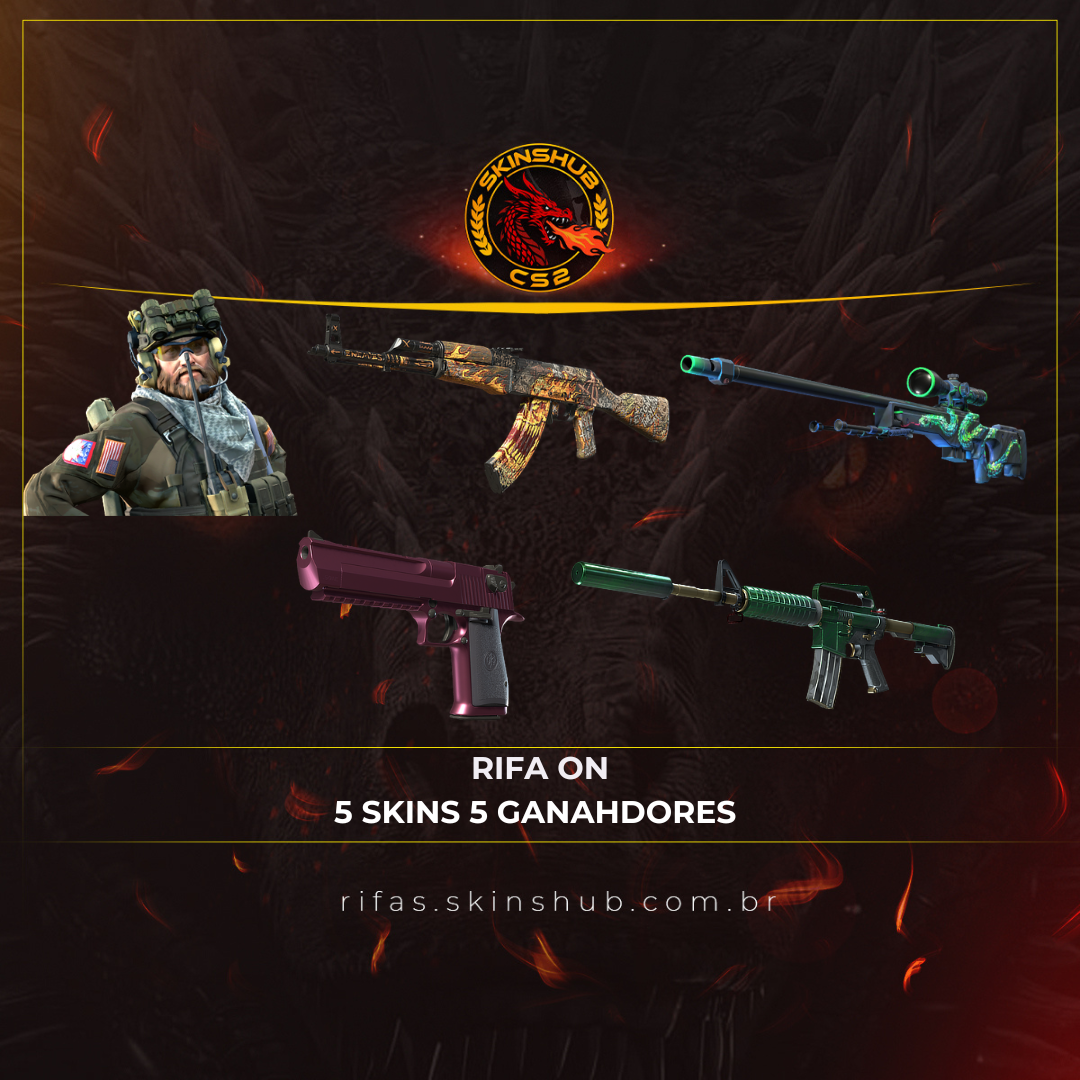 5 SKINS 5 GANHADORES 